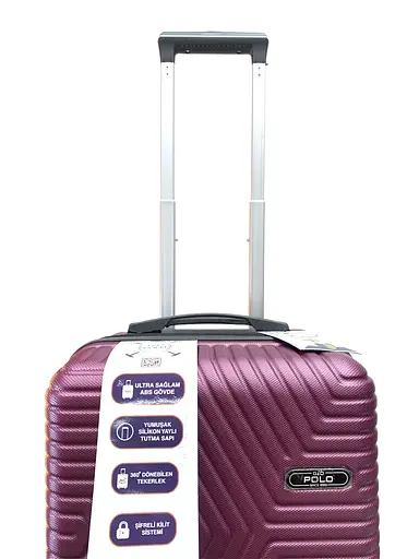 Валіза Маленька (S) Полікарбонат На 4-х подвійних колесах 50л POLO ПК012-S Баклажан - фото 2