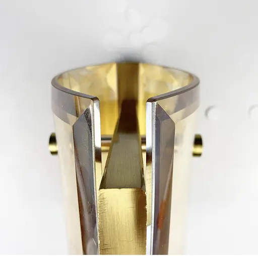 Бра в латунному каркасі та з янтарними пластинами Line F H 69A/1W AB+AM - фото 2