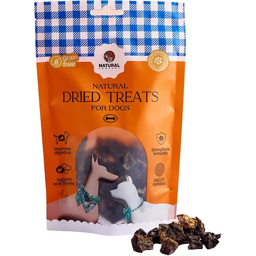 Ласощі для дресирування собак Natural печінка яловича максі 100 г