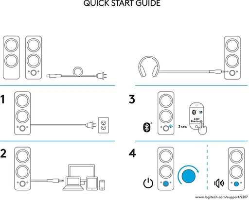 Акустика Logitech Z207 Bluetooth White (L980-001292) - фото 9