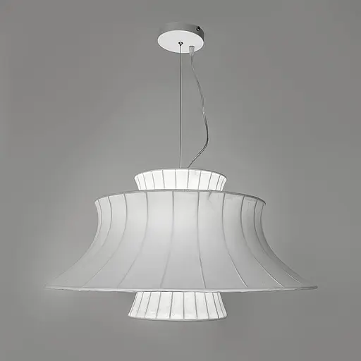 Люстра с многоуровневым белым абажуром Ø 60 см Ст. PL 055-600 | Line F - фото 9