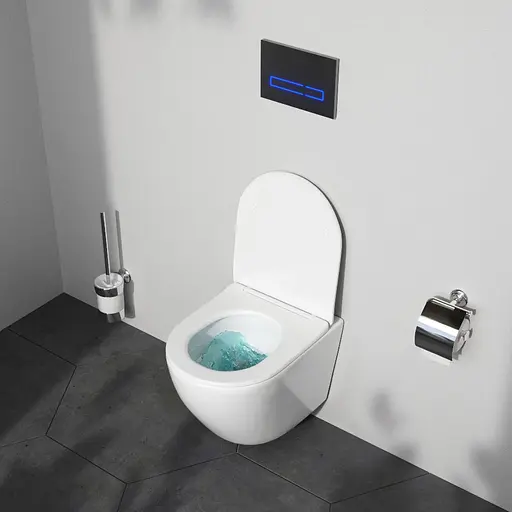 Унитаз подвесной AquaSpin Am.Pm Like с сиденьем микролифт белый CLA1900SC, Белый - фото 9