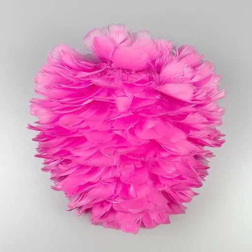 Настінний світильник із натурального рожевого пірʼя Line F WJU 83 PK - фото 1