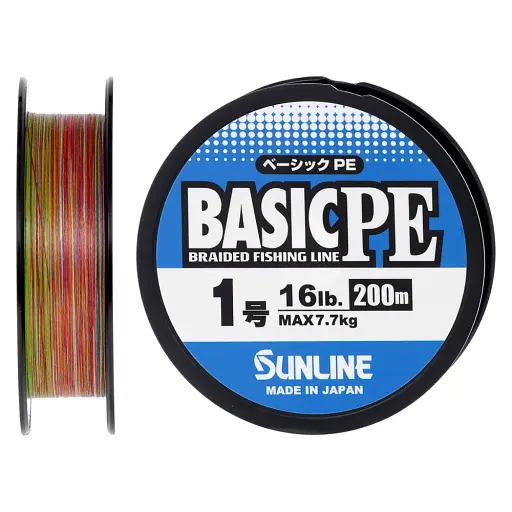 Шнур Sunline Basic PE 200 м (Multi Color) 1.0/0.171 мм 16 lb/7.7 кг