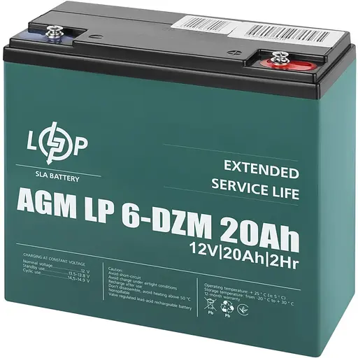 Аккумулятор LogicPower LP 6-DZM-20 Ah тяговый свинцово-кислотный - фото 3