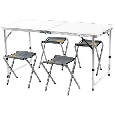 Набір меблів Сила пікніковий на 4 людини: стіл-чемодан + 4 стільця 120х60х70 см - фото 1