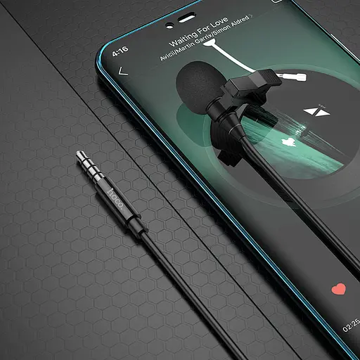 Мікрофон петличний Hoco L14 3.5 mm 2m чорний - фото 5