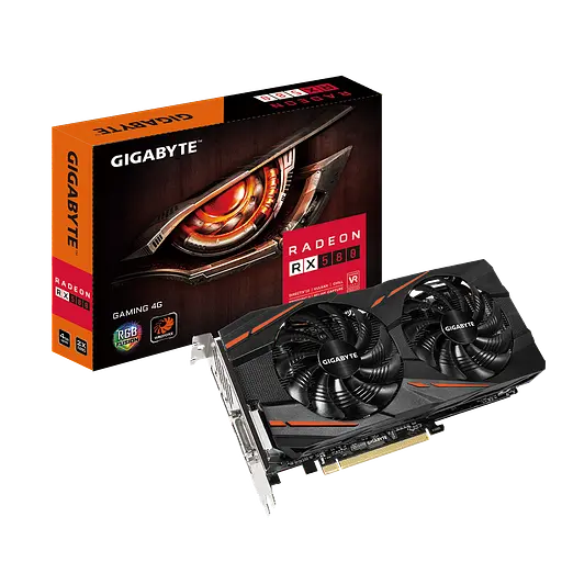 Відеокарта AMD Radeon RX 580 4GB Gigabyte Gaming (GV-RX580GAMING-4GD) Б/В - фото 1