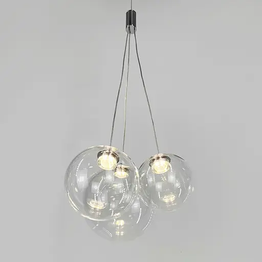 Світильник із 3-ма плафонами різних розмірів у хромованому корпусі | Line F | Арт. AA222/3 CH - фото 4