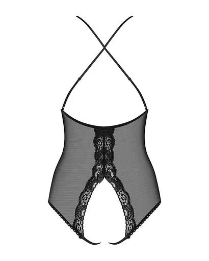 Сетчатое боди с открытыми ягодицами Obsessive 841-TED-1 teddy черный S/M - фото 6