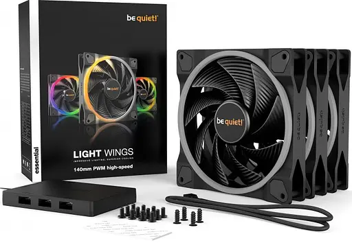 Комплект вентиляторів Be quiet! Light Wings 140mm PWM High-Speed 3 pack (BL079) - фото 5
