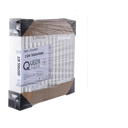 Радіатор сталевий панельний Queen Therm 22 бок 500x500, Білий - фото 3
