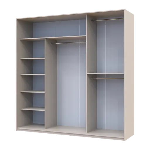 Шафа купе Doros Сіті Лайт Кашемір 2 ДСП / 1 дзеркало 225х60х225 (80736383) - фото 4