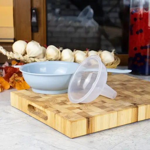 Набор сито со съемной лейкой воронкой пластик диаметр 18 см высота 16 см, Kitchen Master Серый 84915 - фото 4