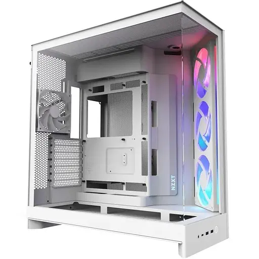 Корпус NZXT H9 Flow RGB Tempered Glass без БП White (CM-H92FW-R1) - фото 1
