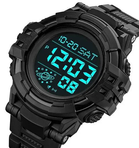 Чоловічий спортивний годинник Skmei 2003 (Чорний з чорним) - фото 3