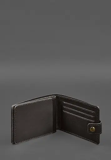 Кожаная обложка-портмоне для удостоверения участника боевых действий (УБД) Темно-коричневая - фото 4