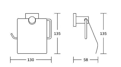 Тримач туалетного паперу з кришкою VBI Saturn chrome VBI-040313CH Хром - фото 2