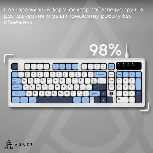 Клавіатура Ajazz AF98 White USB-C (AF98-GB) - фото 7