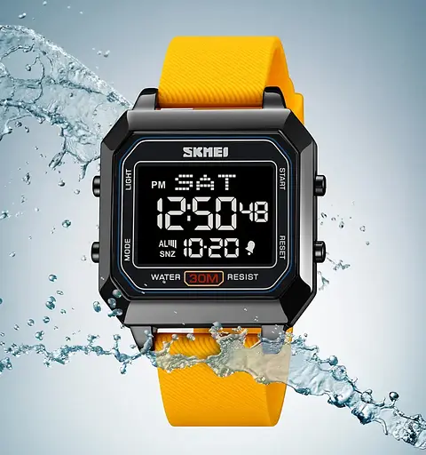 Годинник чоловічий спортивний наручний Skmei 2150 Жовтий - фото 4