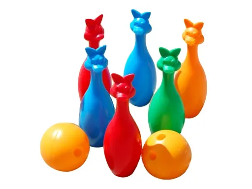 Набір кегель великих 6 шт., 2 кулі, Бамсик