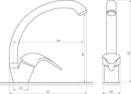 Змішувач для кухні EcoMix E-GEZ-203S-WH Хром - фото 5