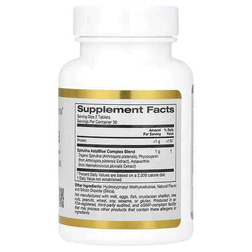 Спирулина California Gold Nutrition Spirulina, 60 таблеток - фото 2