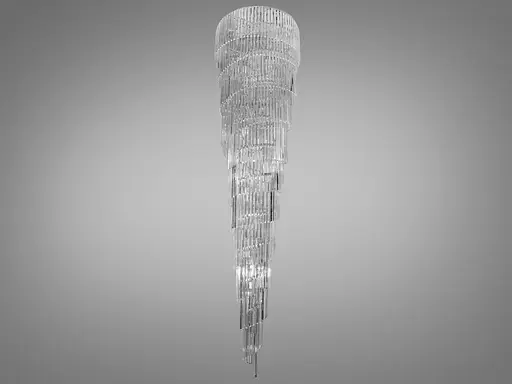 Поразительно красивая, эксклюзивная хрустальная люстра, 37 ламп, серебряная - фото 2