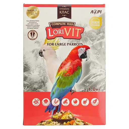 Уцінка. Корм для великих папуг ЛоріВіт повнораціонний 1 кг - фото 2