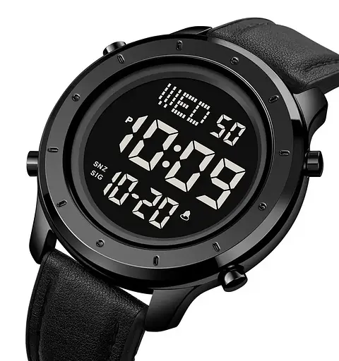 Чоловічий наручний електронний годинник Skmei 1864 (Чорний) - фото 2