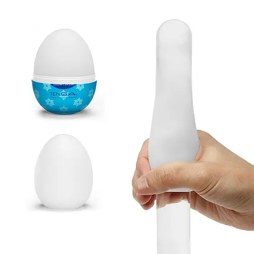 Мастурбатор-яйцо Tenga Egg Snow Crystal с охлаждающим лубрикантом - фото 3