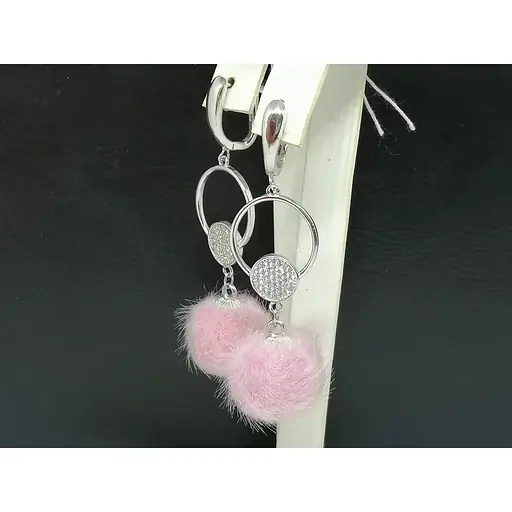 Срібні сережки Срібний рай з фіанітами. 1112 072363 - фото 3