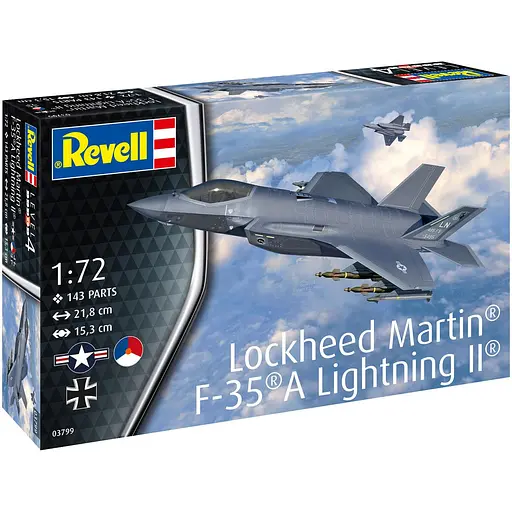 Збірна модель-копія Revell Літак Lockheed Martin F-35A Lightning II 1:72 (RVL-03799) - фото 6