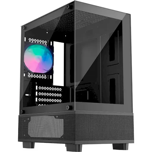 Корпус 1stPlayer Mi2-A-BK-2F7R-1F7 Black без БЖ - фото 1