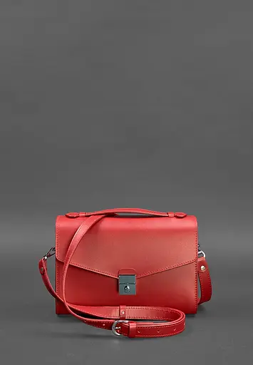 Жіноча шкіряна сумка-кроссбоді Lola червона - фото 4