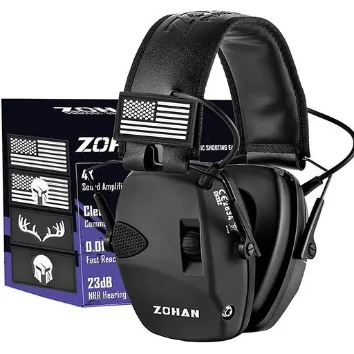 Электронные стрелковые наушники ZOHAN, защитные наушники для слуха, наушники для защиты наушников NRR 23dB с шумопоглощением