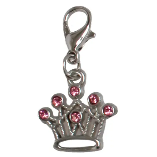 Подвеска на ошейник TatraРet Expert корона с розовыми камешками 3.7 см 