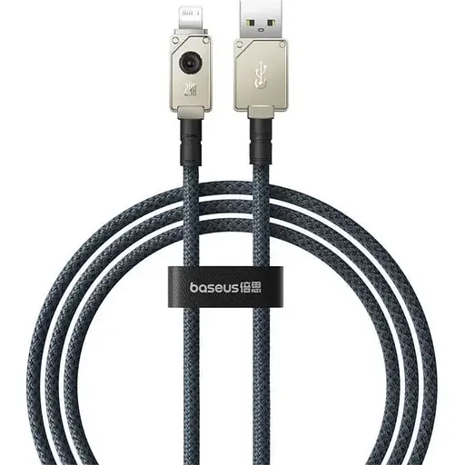 Кабель Baseus Unbreakable Series Fast Charging Data Cable USB to iP 2.4A 1 м Stellar білий - фото 1