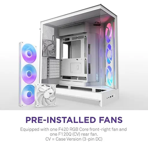 Корпус NZXT H9 Flow RGB Tempered Glass без БП White (CM-H92FW-R1) - фото 8