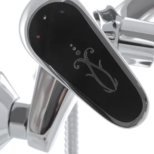 Змішувач для ванни Haiba Magic 006 із чорною ручкою HB0674 Хром - фото 3