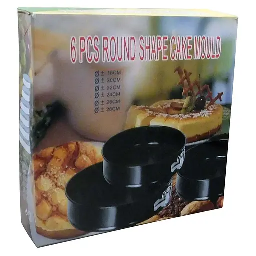 Набір роз'ємних тефлонових форм з шести предметів (18/20/22/24/26/28 см), A-plus 81476 - фото 10