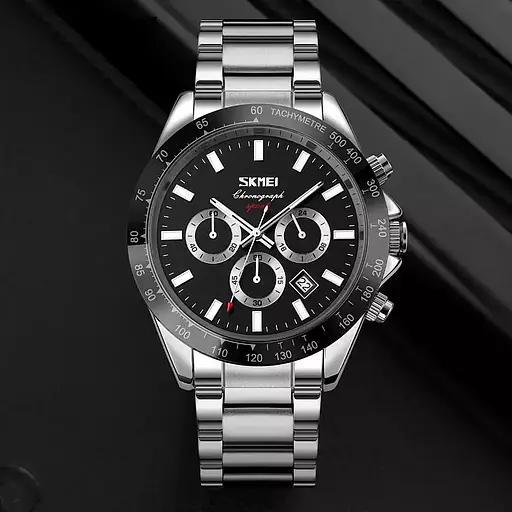 Чоловічий класичний годинник Skmei 9259 Сріблясті - фото 3