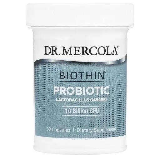Біотиновий пробіотик Dr. Mercola Biothin Probiotic Lactobacillus Gasseri 250 мг (10 млрд КУО) 30 капсул