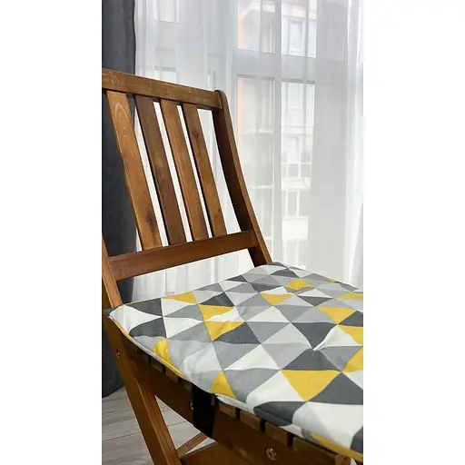 Водоотталкивающая подушка на стул Треугольный принт (2 шт.) - фото 5