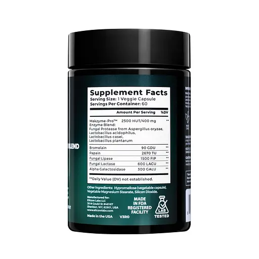 Энзимы для пищеварения Elicore Labs Digestive Enzyme Pro Blend, 60 вегакапсул - фото 3