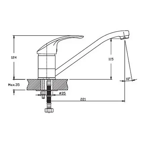 Смеситель для кухни Haiba MARS 004 бежевый HB0245 - фото 2