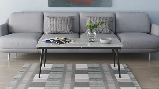 Стіл журнальний трансформер Dandi Small Ferrum-decor 45x120(160)x70 Чорний метал ДСП Бетон 16 мм (FRD-106793) - фото 10