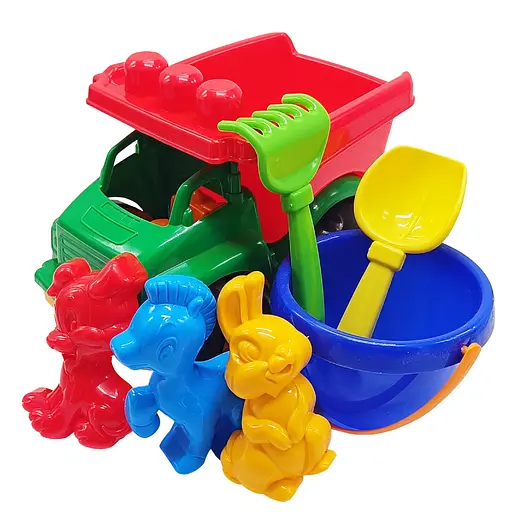 Детский песочный набор "Самосвал Тотоша №3" 0183(Red-Green)