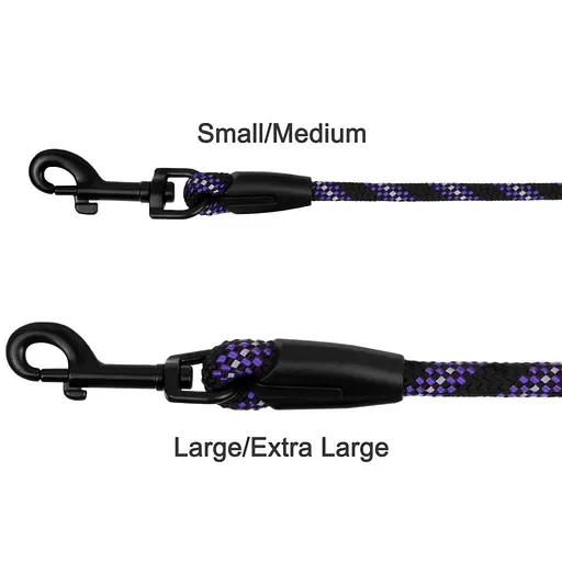 Поводок для собак Barksi Active 183х0.9 см черно-фиолетовый - фото 4