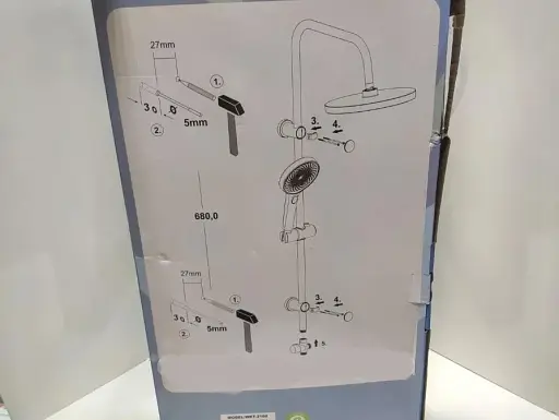 Душова система з тропічним душем Zegor WKT-2100 без змішувача 30412 - фото 4
